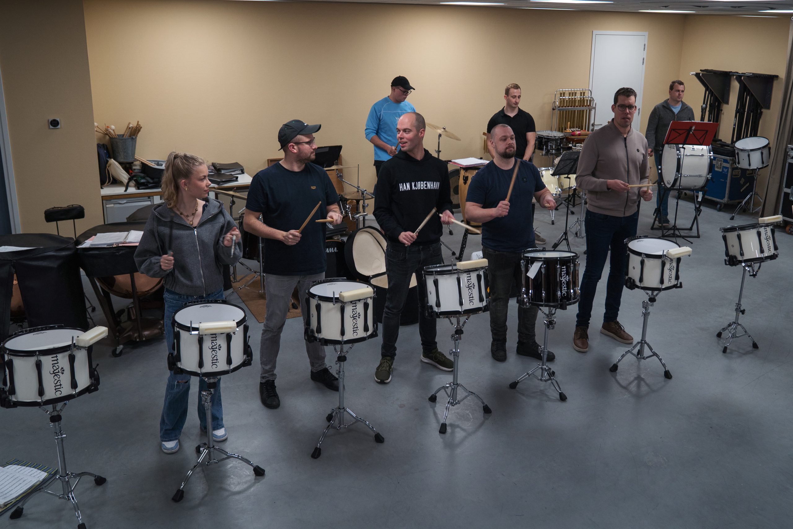 Repetitie slagwerkgroep muziekvereniging Olympia / Con Brio.